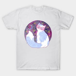 Witch Cat with Glasses T-Shirt